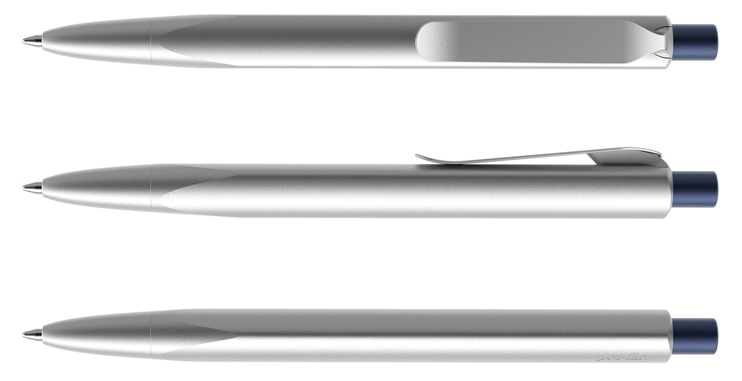 Prodir Kugelschreiber MS8 PSS S70 S63 Silver-Cobalt Blue