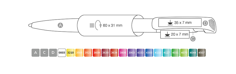Ritter-Pen-Kugelschreiber-Clear-Transparent-Druckstandskizze