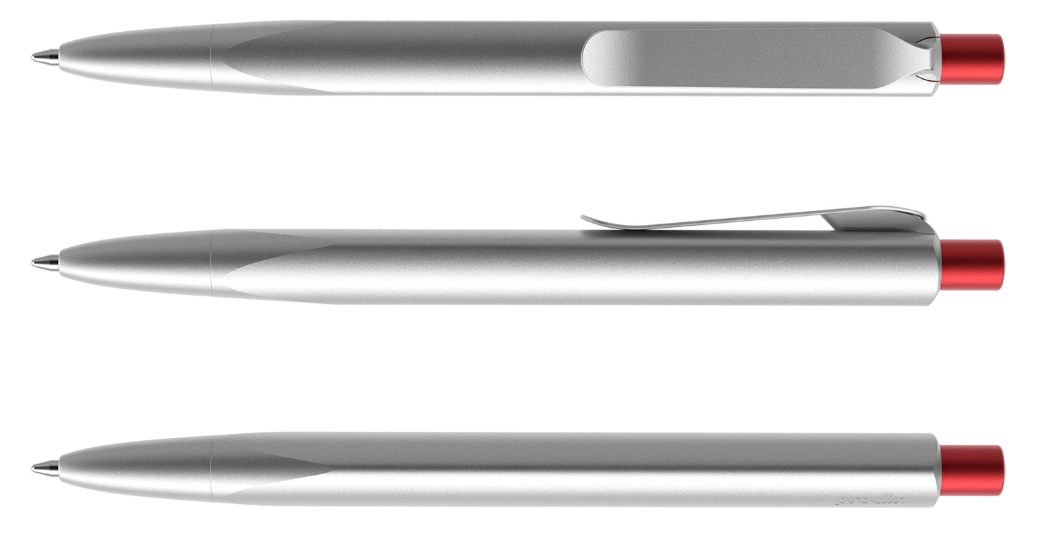 Prodir Kugelschreiber MS8 PSS S70 S16 Silver-Red Jasper