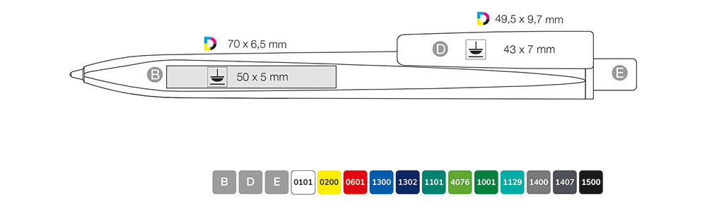 RitterPen-Kugelschreiber-Ridge-Druckstandskizzen