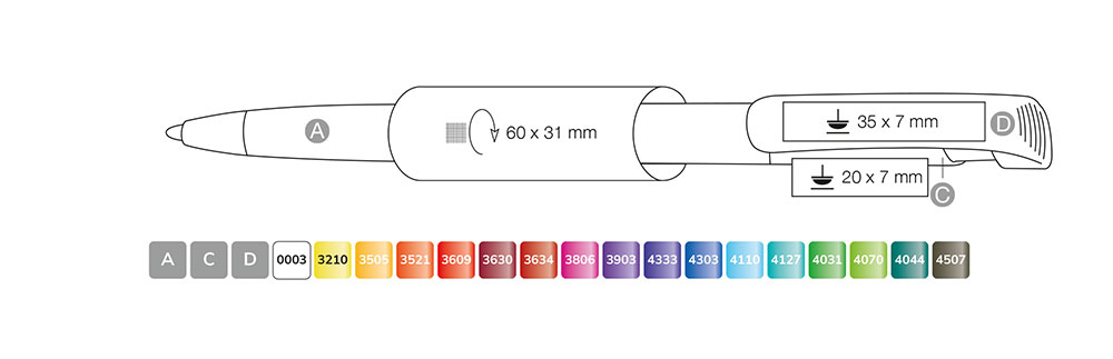 Ritter-Pen-Kugelschreiber-Bonita-Transparent-Druckstandskizze