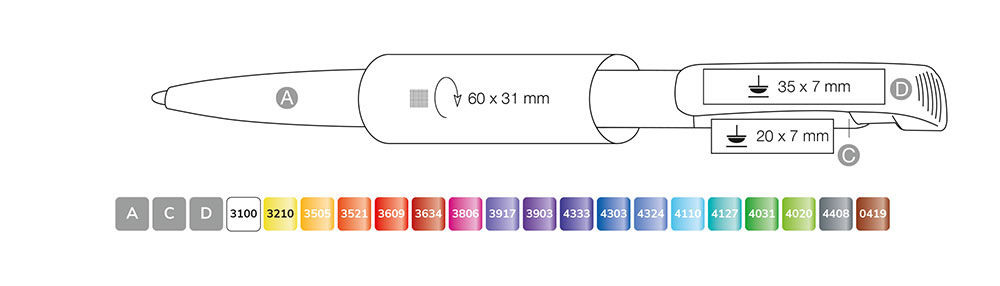 Ritter-Pen-Kugelschreiber-Clear-Frozen-Druckstandskizze